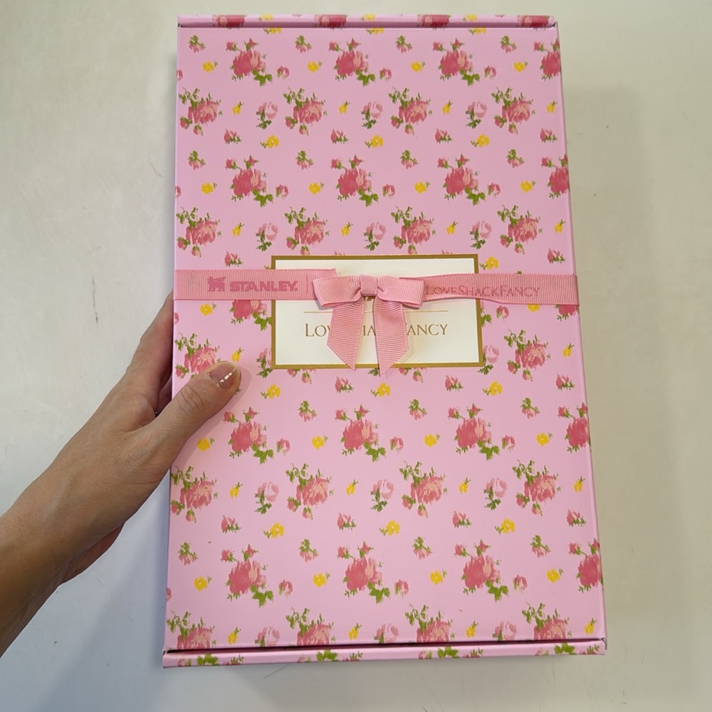 NIB Love Shack Fancy Stanley Quencher Tumbler 30oz Ibiza Sunset Pink Floral - Picture 3 of 5